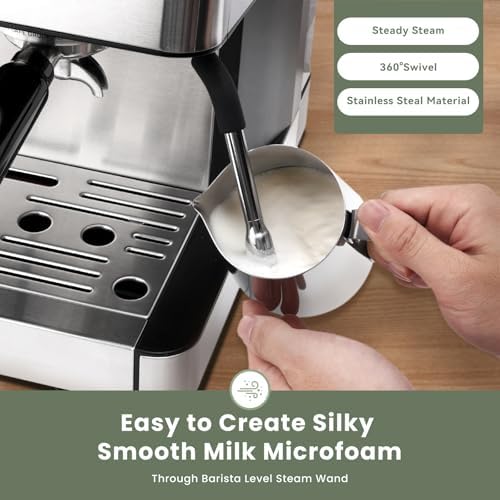 Gevi 20 Bar Espresso Machine with Grinder & Steam Wand for Latte Cappuccino — view 2