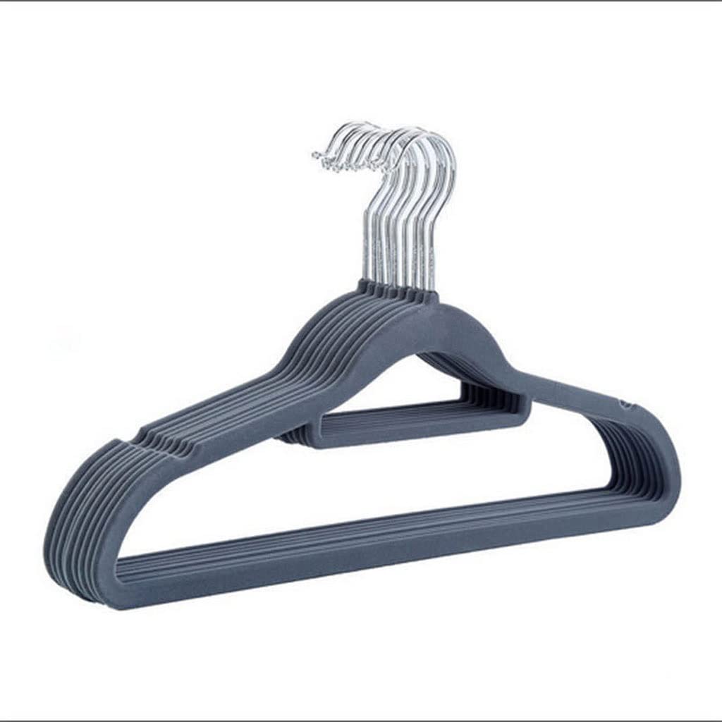 HCZKIUJY 20 Pack Coat Hangers Light-transmitting Flocking Hanger Multi-functional Plastic Non-slip Hanger hangers for clothes non slip