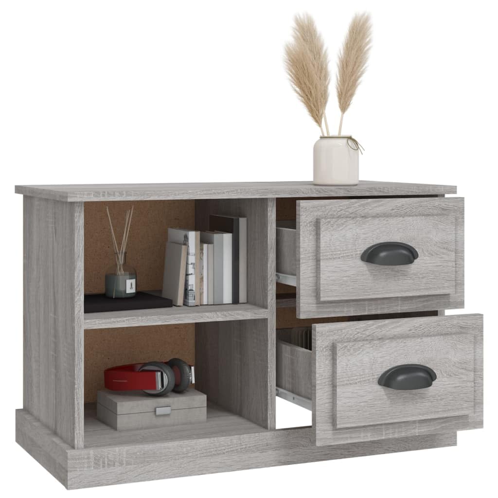 Meuble TV suspendu moderne - Gris Sonoma - 73 x 35,5 x 47,5 cm - Matériaux du bois - Pour salon, chambre à coucher, salle de réception, bureau, bureau