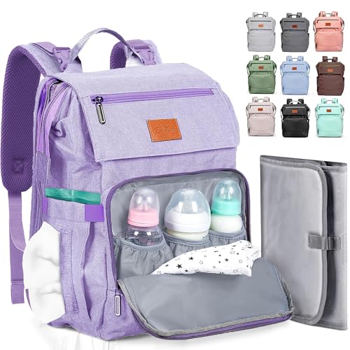 Image of PILLANI Baby Diaper Bag Backpack - Large Bag for Boys & Girls - Diaper Backpack - Travel Diaper Bags w/Changing Pad, Baby Registry Search & Shower Gifts - Essentials Must Haves Newborn Stuff for Mom