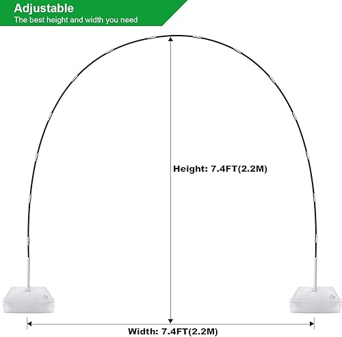 Miniatura 4 de IDAODAN - Kit de arco de globos y bomba de globos, soporte de arco de globos con bomba eléctrica de globos, arco de guirnalda ancho ajustable para