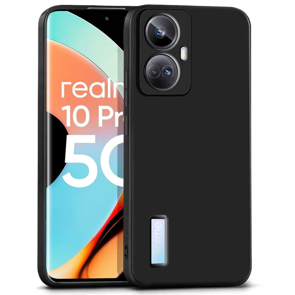 WOW IMAGINE Ultra Slim Soft Rubberised Back Cover Case for Realme 10 Pro Plus 5G | Inner Velvet Fabric Lining | Matte Silicone Flexible Camera Protection Back Case - Black (B0BRSM1Z74) Amazon Price History, Amazon Price Tracker
