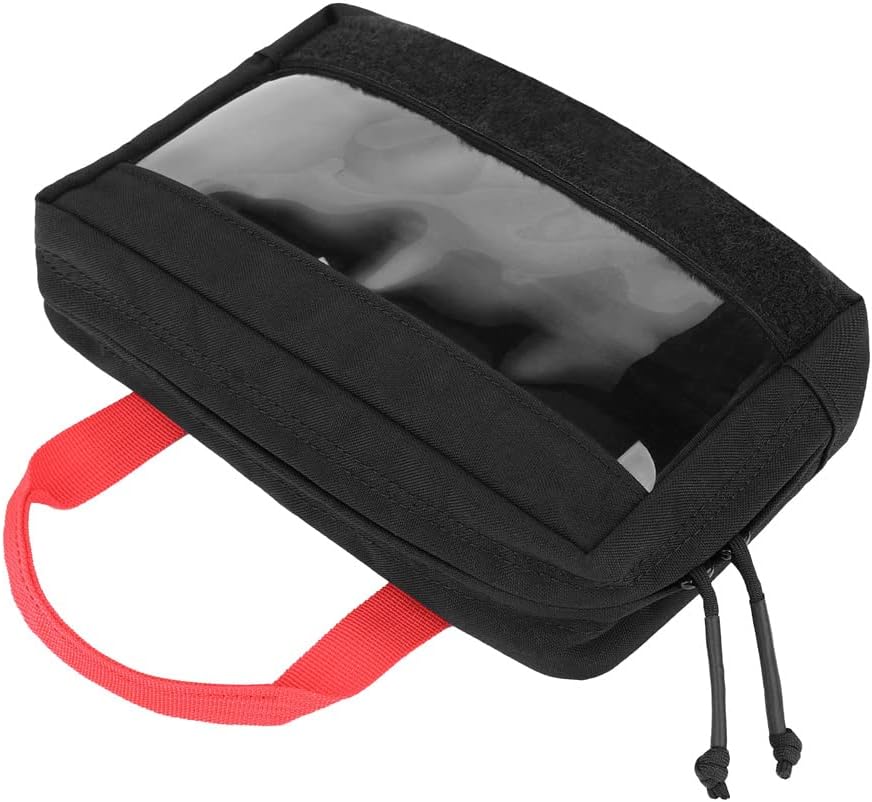 Clear Top Insert Bag with Hook Panel Tactical Packing Cube Travel Organizer Bag (Small)