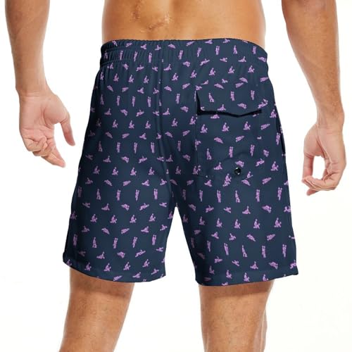 Tasneem Mens Swim Trunks with Compression Liner Swim Shorts 5 Inch Inseam Quick Dry Mens Bathing Suit2