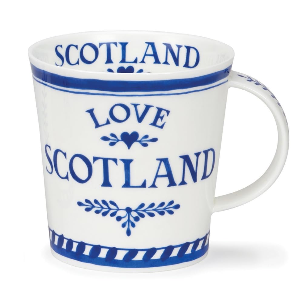Mug porcelaine fine Dunoon sans taches de thé tasse ergonomique Scotland