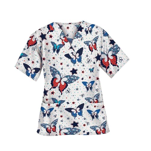 Tunique médicale de qualité supérieure en polyester blanc papillon XL