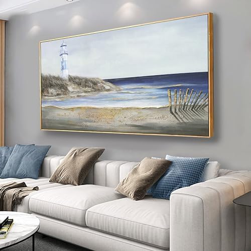 29 Tuscany Decor Ideas Yuaxker Large Ocean Wall Art Blue and Gold Wall Decor Framed Artwork Vogue Canvas Painting for Living Room Bedroom Dining Room Office Home Decor 30x60 Inch