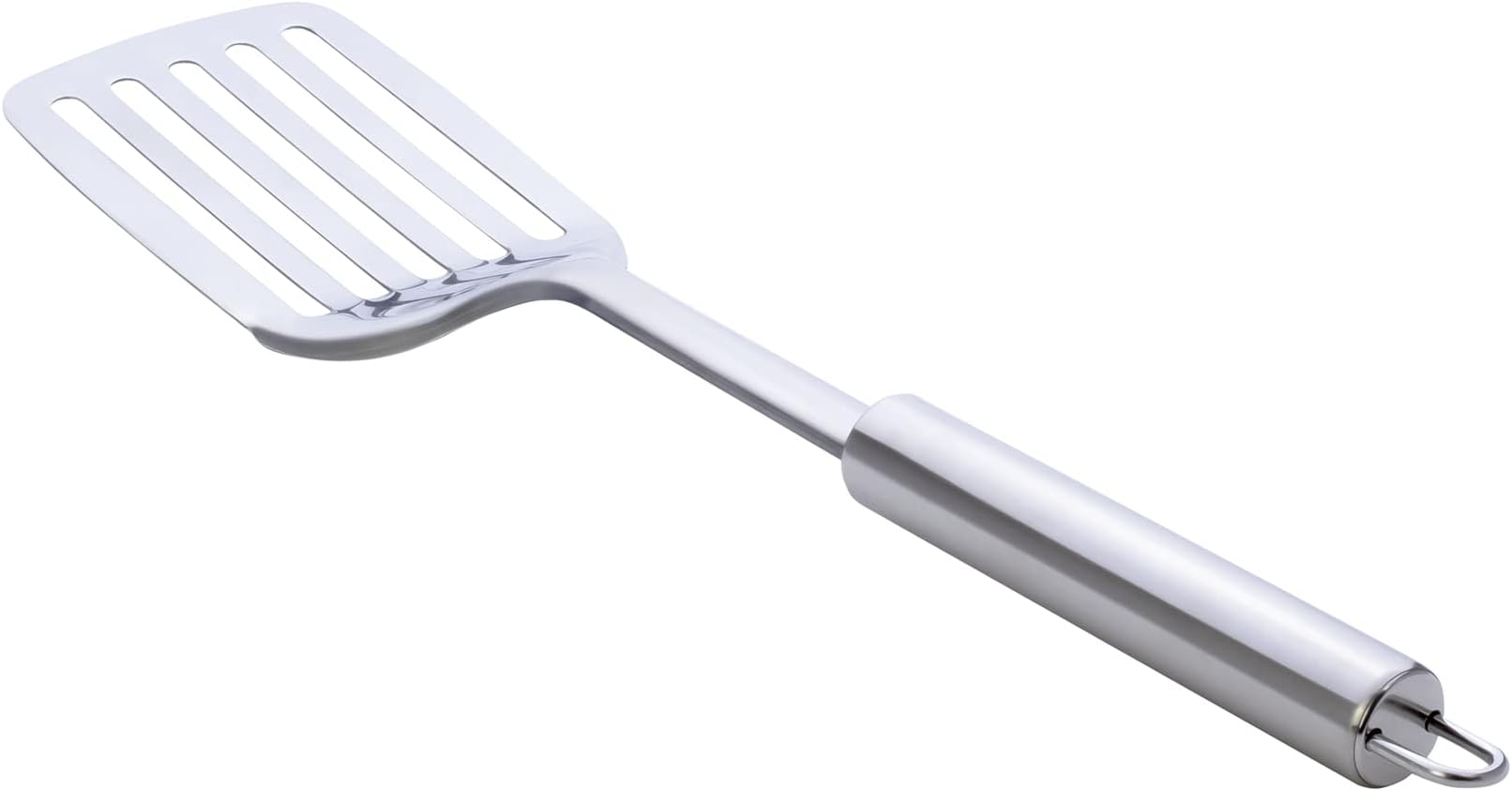 Cuisine Art Slotted Spatula Turner, Integral Forming Stainless Steel Turner for Frying Steak Fish Eggs Pie Kitchen Utensil Silver, 33cm Length, NT-1S-TUR