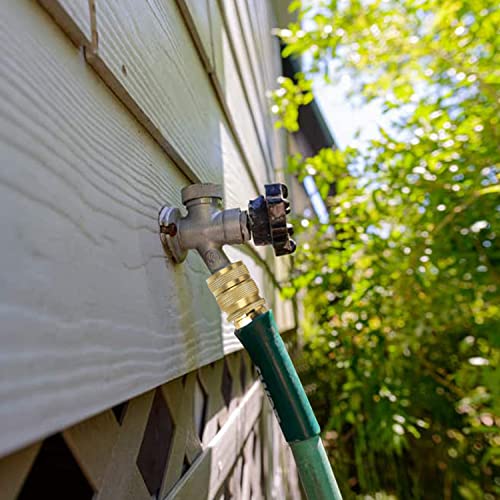 Styddi Full Flow Garden Hose Quick Disconnect Fitting, Brass 3/4 Inch Ght Thread Water Hose Quick Release Connector Coupler, High Flow, No-Leak, Easy To Use, 2-Pack #TOP6