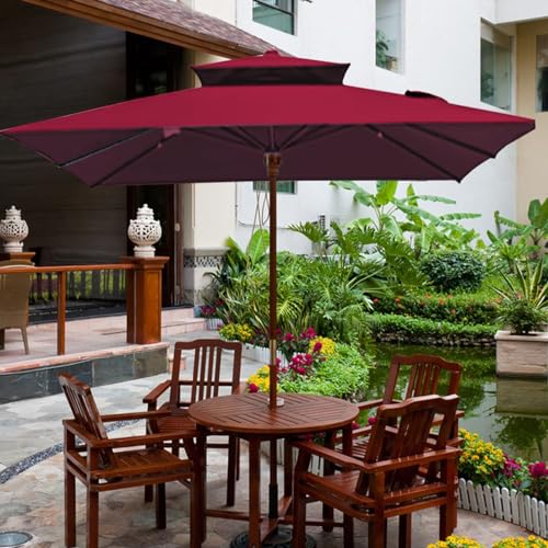 Derefine Dossel de reposição para guarda-chuva, guarda-sol duplo de substituição para guarda-sol, pr