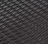 Keter Pacific Rattan Outdoor verstellbare Sonnenliege – Grau (Graphit) - 3