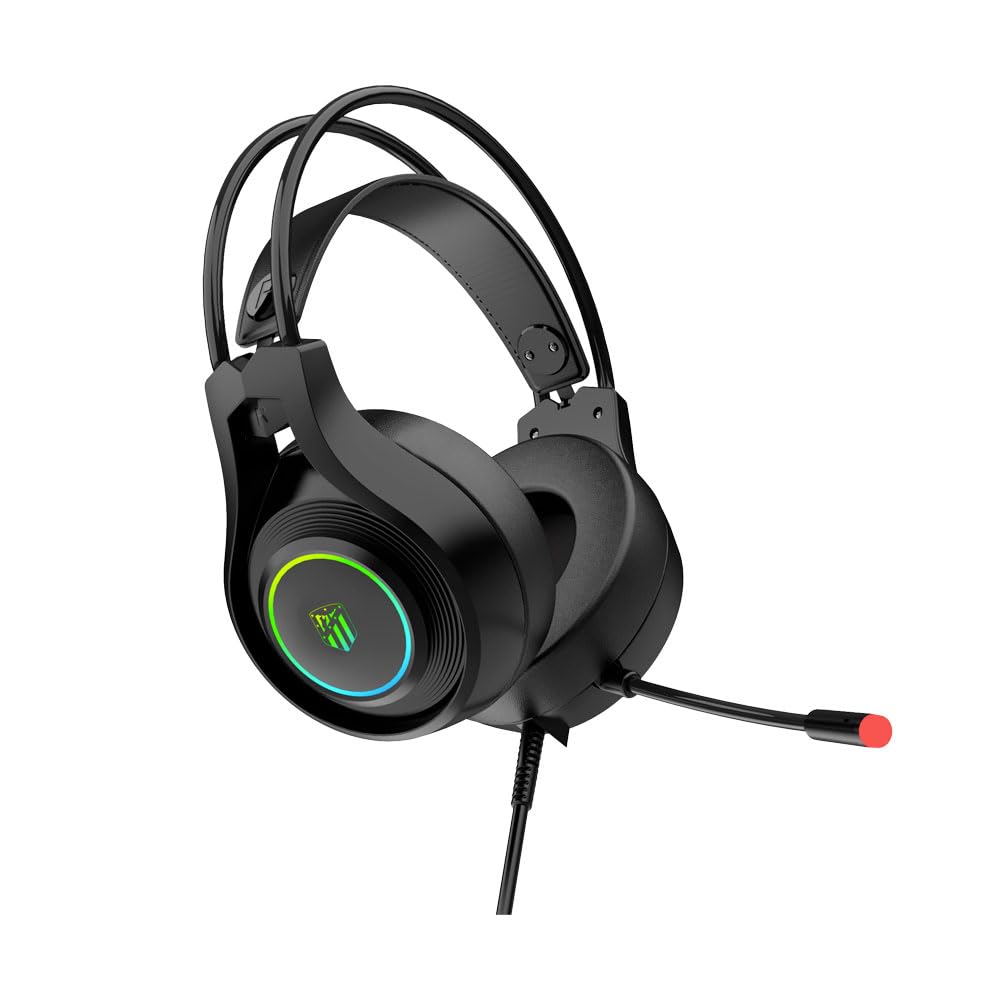Auriculares Gaming Oficial Atlético de Madrid Retroiluminación Micrófono Negro