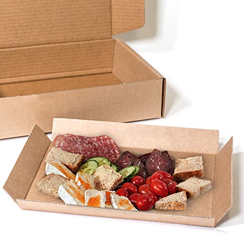 ONLY BOXES, 10 Boxen mit herausnehmbarem Tablett für Catering, Veranstaltungen, Box aus Kraftkarton, Größe S, 10 Stück (AMA040)