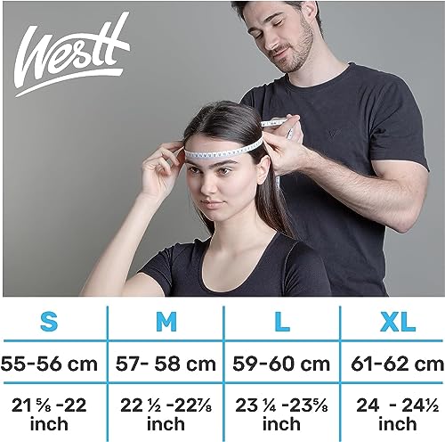 Westt Klapphelm Integralhelm für Herren und Damen in Schwarz