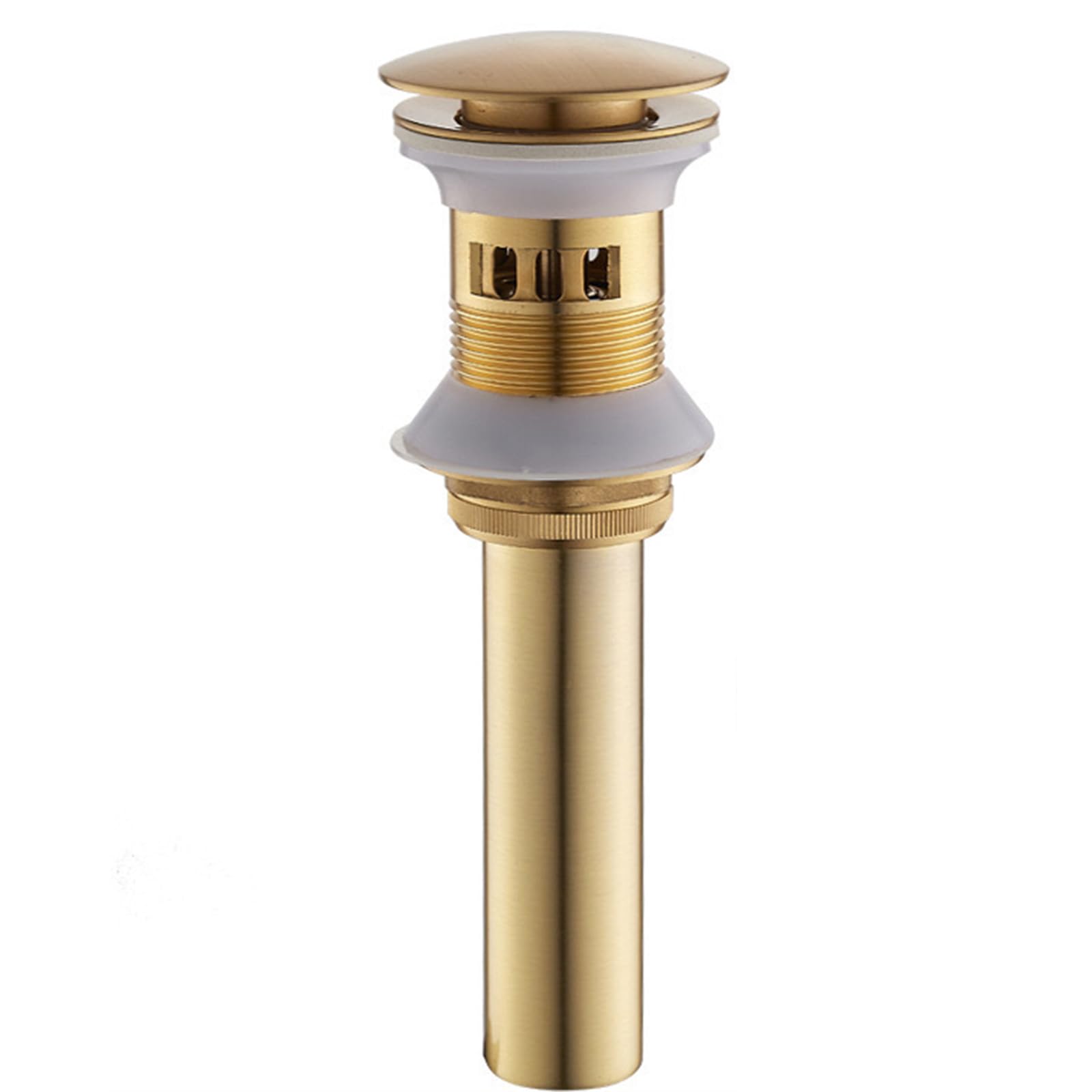 Bouchon de vidange de lavabo pop-up en laiton multicolore (Brushed Gold)