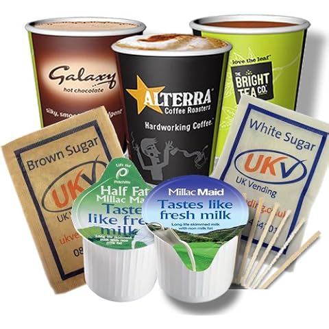 Flavia Machine Ancillary Pack - Milk, Sugars, Stirrers and Cups Cover