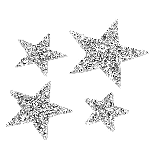 Recopilación de Parches termoadhesivos - los más vendidos. 41 Parches de Estrellas, 20 Piezas Adhesivo de Plata Parches de Diamantes de imitación exquisitos Parches de Estrellas de Diamantes de imitación para Planchar para Bolsas de...