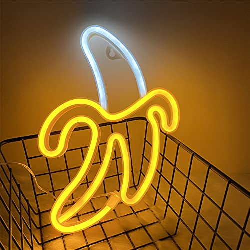 ENUOLI Banana Neon Light LED Neon Sign Wall Neon Light for Home Decor Battery&USB Operated Neon Night Light Neon Light Sign Light Up Sign for Kids Bedroom Party Christmas Wedding - Image 3