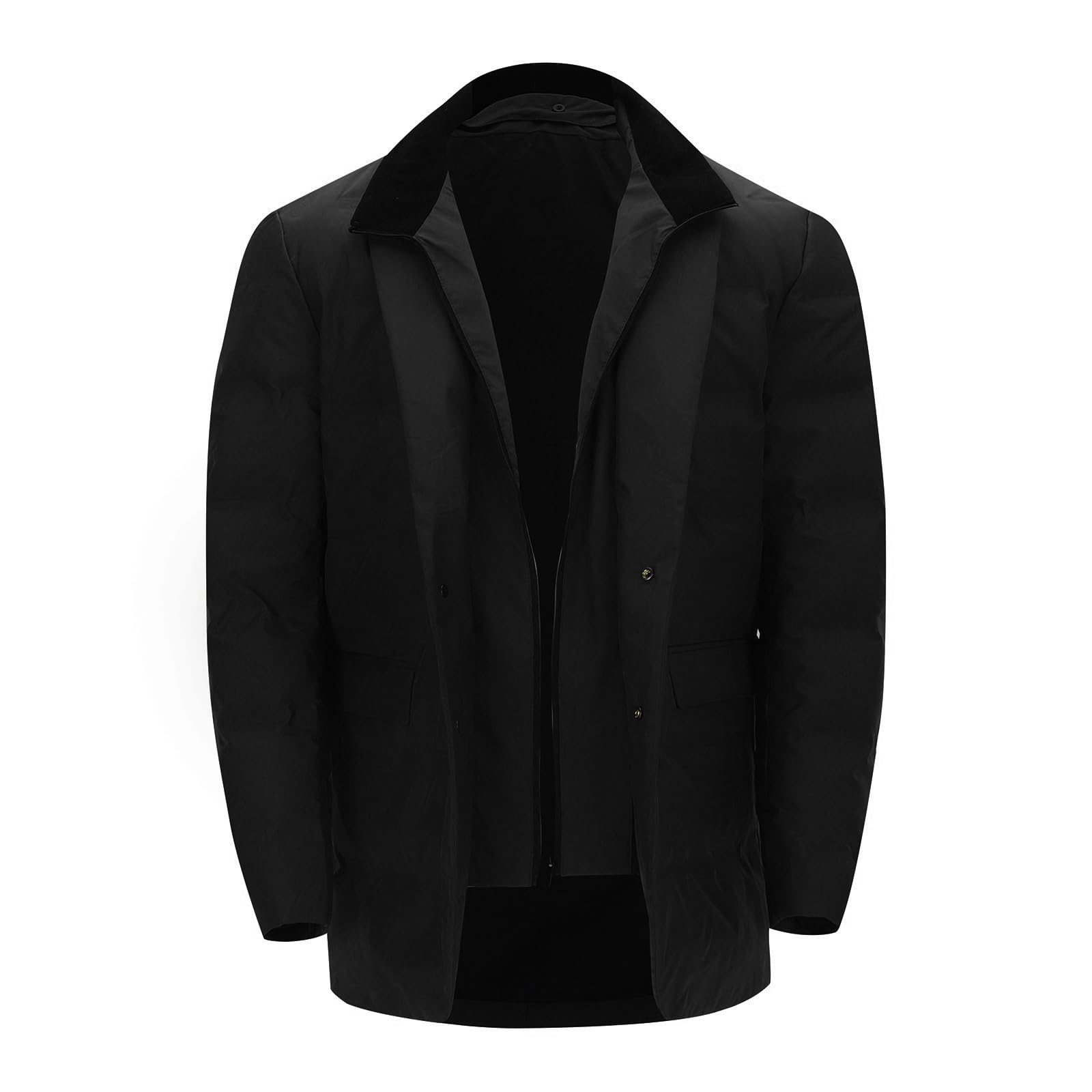 Kobilee Giubbotto Uomo Caldo Leggero Manica Lunga Giacca Parka 4 Stagioni con Cappuccio Giubbotti Invernali Slim Fit Piumino Casual Taglie Forti Imbottito Giubbino Cappotto
