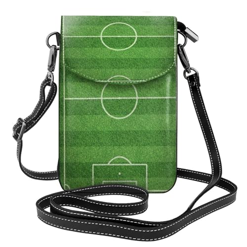 Porte-téléphone femmes terrain de football et petit sac bandoulière cuir PU