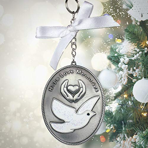 Banberry Designs In Loving Memory - Memorial Christmas Ornament With White Dove - Hope Love Memories Message - Sympathy #TOP6