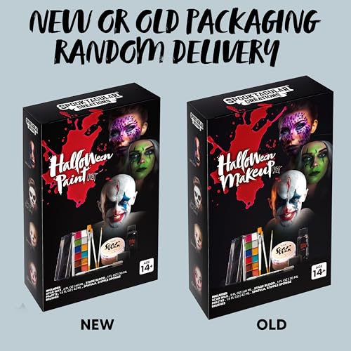 Spooktacular Creations 8 PCS Halloween Makeup Kit SFX Face Body Paint Set with Wound Scar Wax,12 Colors Face Paint Palette,Fake Blood,Spatula,Brushes for Halloween Costume,Zombie Makeup Dress Up - Image 8