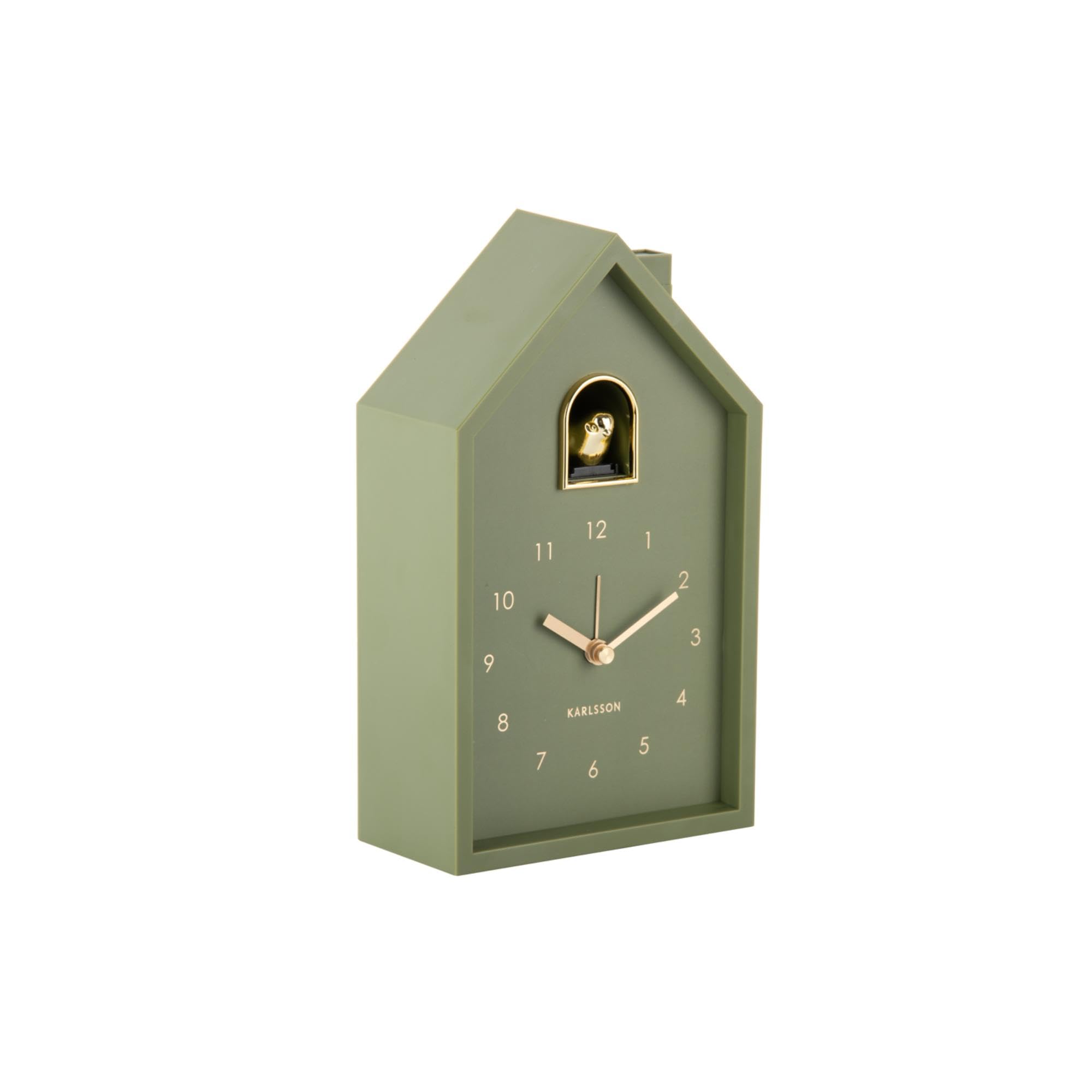 Karlsson Green Wall Clock Modern Cuckoo 'Oro' - (Ka6077gr)