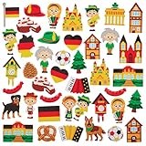 Kunsthandwerksbedarf für Kinder: Sowohl Jungen als auch Mädchen werden es genießen, diese Aufkleber zu deutschen Bastelprojekten hinzuzufügen. Diese Packung mit Aufklebern eignet sich perfekt zum Verschönern von Bastelarbeiten in der Schule, im Klassenzimmer und zu Hause.