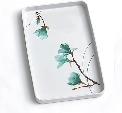 Bandeja de plástico rectangular elegante para servir alimentos, bandeja multiusos para decoración del hogar, restaurante, hogar, hotel, bandejas