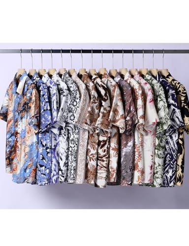 Men's Stylish Casual Printed Short Sleeve Button Down Shirts Summer Vacation Beach Tropical Hawaiian Shirt4