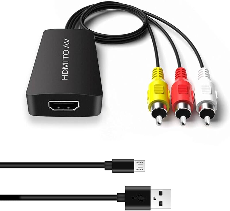 HDMI to RCA Converter Adapter HDMI to Older TV Adapter for Apple TV, Roku, Fire Stick, DVD, Blu-ray Player