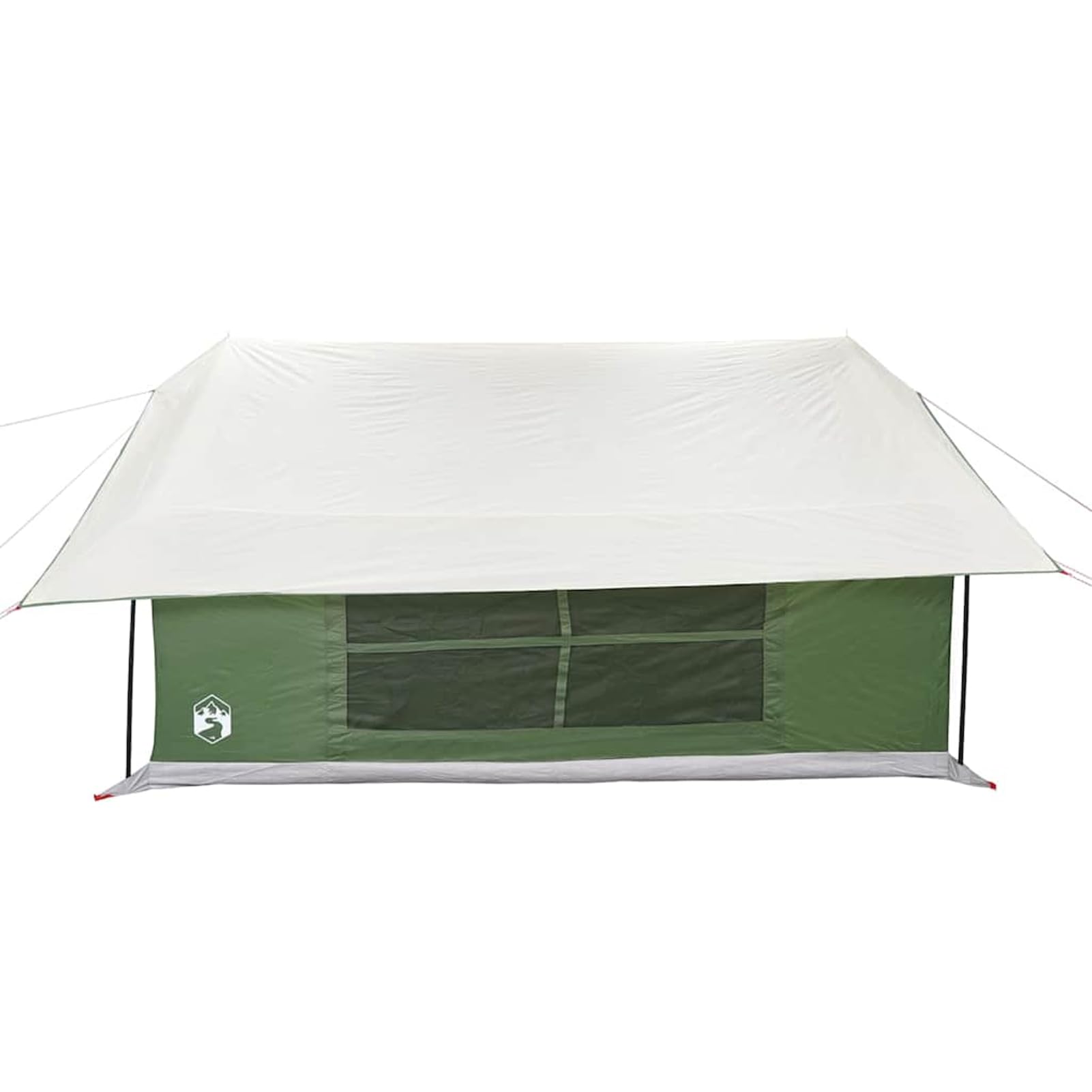 HOMELEN - Refugio para acampada para 5 personas, impermeable, de poliéster verde, tamaño familiar, resistente a la intemperie con lluvia extraíble, puerto eléctrico y ventilación para patio