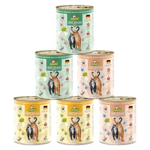 GranataPet Delicatessen Multipack 2 Pur, 1 Paquete (1 x 4,8 kg), Comida húmeda para Gatos, Comida para Gatos para gourmets, alimento sin Cereales y sin azúcares añadidos
