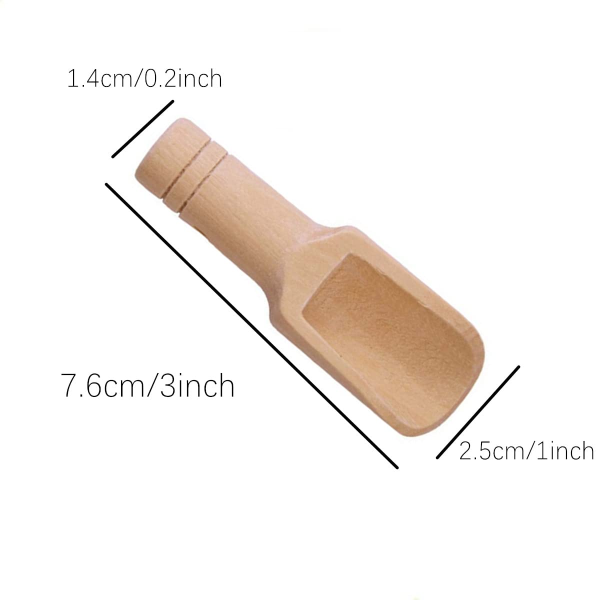 Mini Wooden Spoons, 5PCS Mini Bath Salt Spoon, Wooden Scoops Bulk, Small Bamboo Spoons for Sugar Scrubs, Bath Salts, Cooking