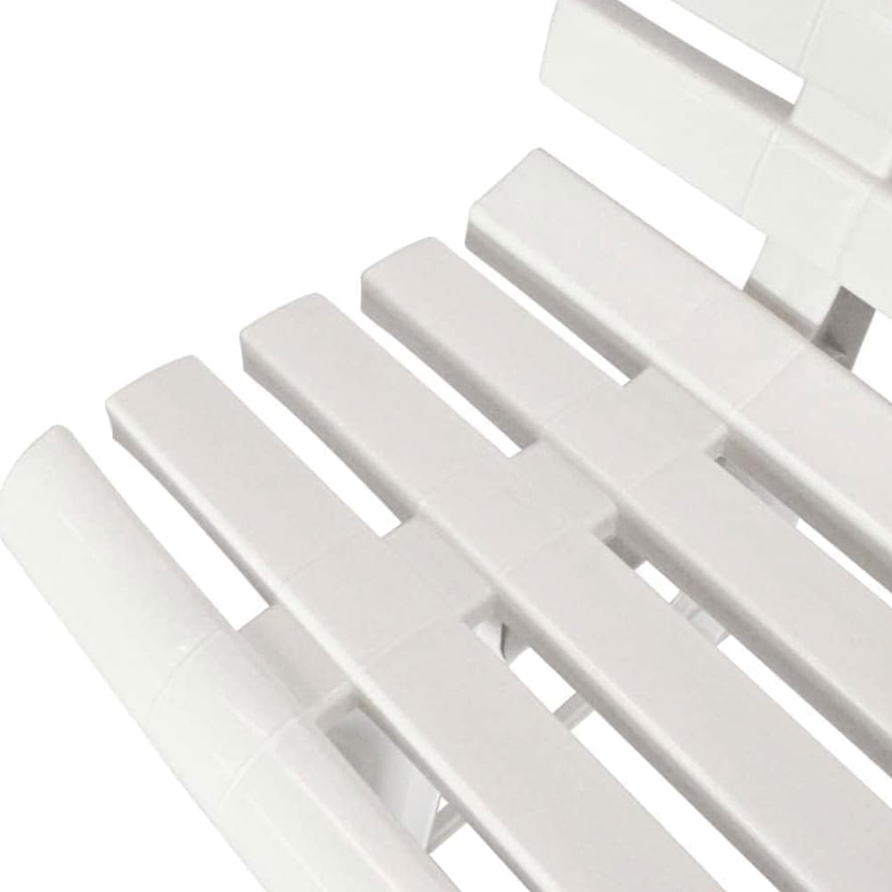 VIRSUS Panchina da Giardino di colore Bianco, Misura 145x49x74 cm, Panca a 3 Sedute, Resistente ai Raggi UV e Intemperie, Panchina da Esterno -ORC008F