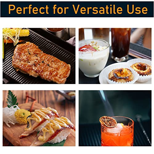 Butane Kitchen Blow Torch Lighter Head Refillable Cooking Creme Brulee Food Culinary Torch Adjustable Flame With Safety Lock And Reverse Use For Bbq,Baking,Soldering White (Butane Gas Not Included) #TOP5