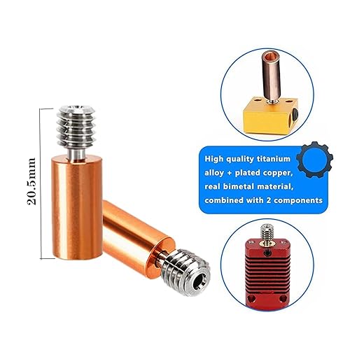 Miniatura 5 de BiMetal - Tubo térmico de cobre de titanio totalmente metálico compatible con Sidewinder X1 X2, original Kraken Chimera + impresora 3D Cyclops Plus