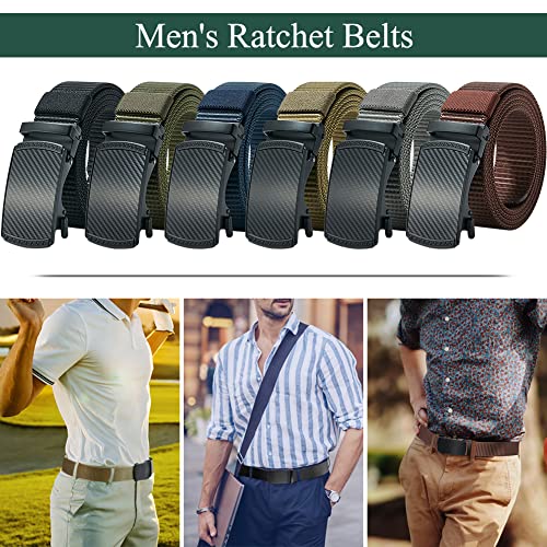 LionVII Men's Ratchet Belts, Casual Web Belt with Click Buckle 1 3/8" Nylon Waist Strap for Work, Trim to Fit 27-49" Waist2