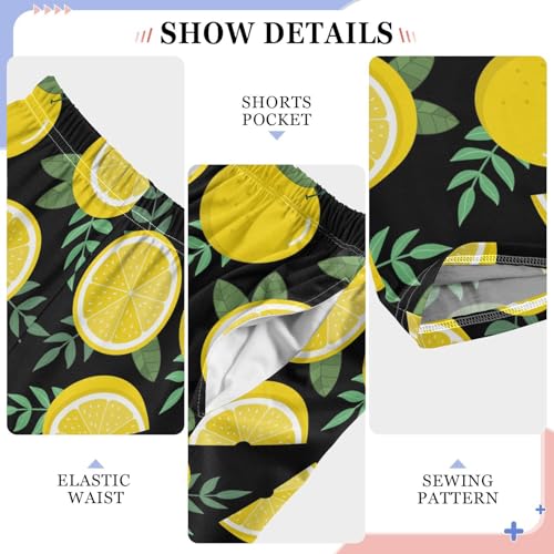 Lemon and Leaf Boys Long Pants Soft Trousers Elastic Waist Kids Lounge Bottoms with Pockets S-XL4