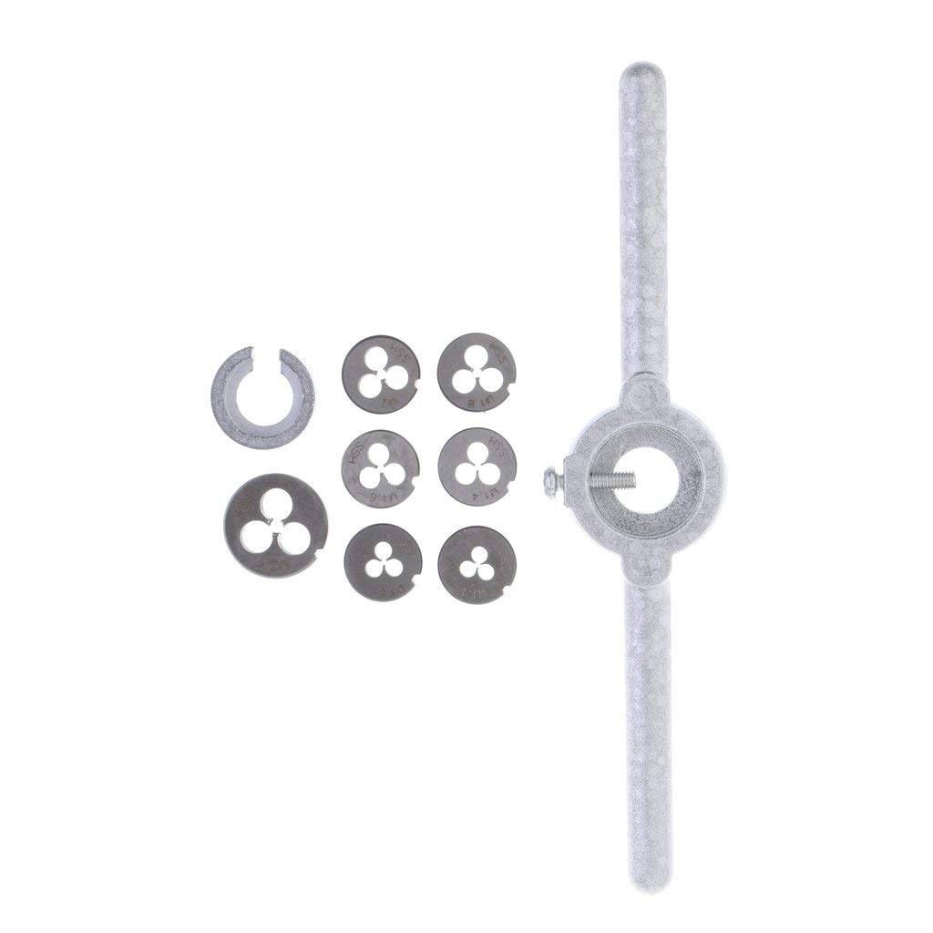 9pcs Mini Metric Tap and Die Set M1/M1.1/M1.2/M1.4/M1.6/M1.8/M2/M2.2 /M2.5
