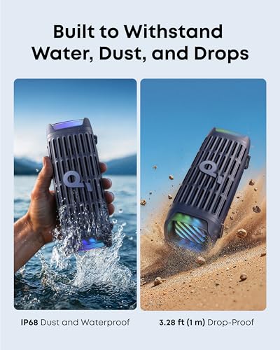 Image of Soundcore Boom 3i by Anker, 50W Compact Outdoor Speaker, Floating Playback | IP68 Waterproof, BassUp 2.0, Saltwater-Resistant, Bluetooth 5.3, 16H, TWS, ideal for Kayak /Fishing /Camping