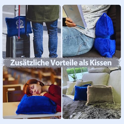 Lucadeau Kuscheldecke mit Ärmeln, Ostergeschenke für Frauen und Männer, Geburtstagsgeschenke für Frauen Männer, TV-Decke 150x200 cm (Blau)