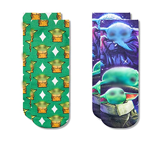 Star wars baby yoda 2 pack crew socks the mandalorian yoda ankle …