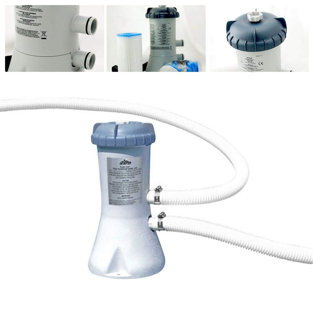 Bomba de piscina con filtro de arena de 2000 l/h, bomba de filtro de piscina eléctrica de 2000 – 240 V, bomba de filtro para piscinas, bomba de agua transparente sobre el suelo, herramienta de