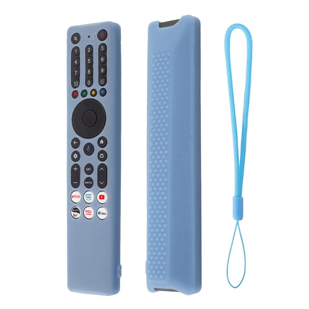 Silicone TV Remote Cover Compatible with TCL Tv Remote RC833A 4K QLED Google TV Protective Case with Lanyard [Remote NOT Included] (2025-Luminious Blue)-picture-31