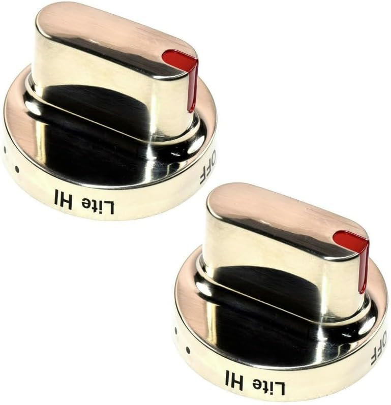 #US Replacement Part for 2-Pack Burner Dial Range Knob for SS FX/NX Series Gas Range Oven Stove knobpart#4560073