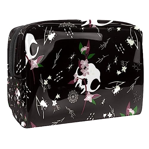 Sac de maquillage tête de mort grand volume étanche