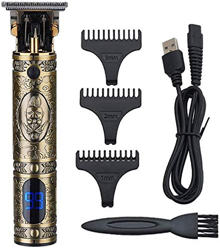 Recortadora Eléctrica para Hombres, Profesional Máquina Cortapelo,Recargable Barbero Electrico Máquina Cortar Pelo con 3 Peines Guía, Pantalla Digital LCD, Batería 1500mAh (Actualización) Cover