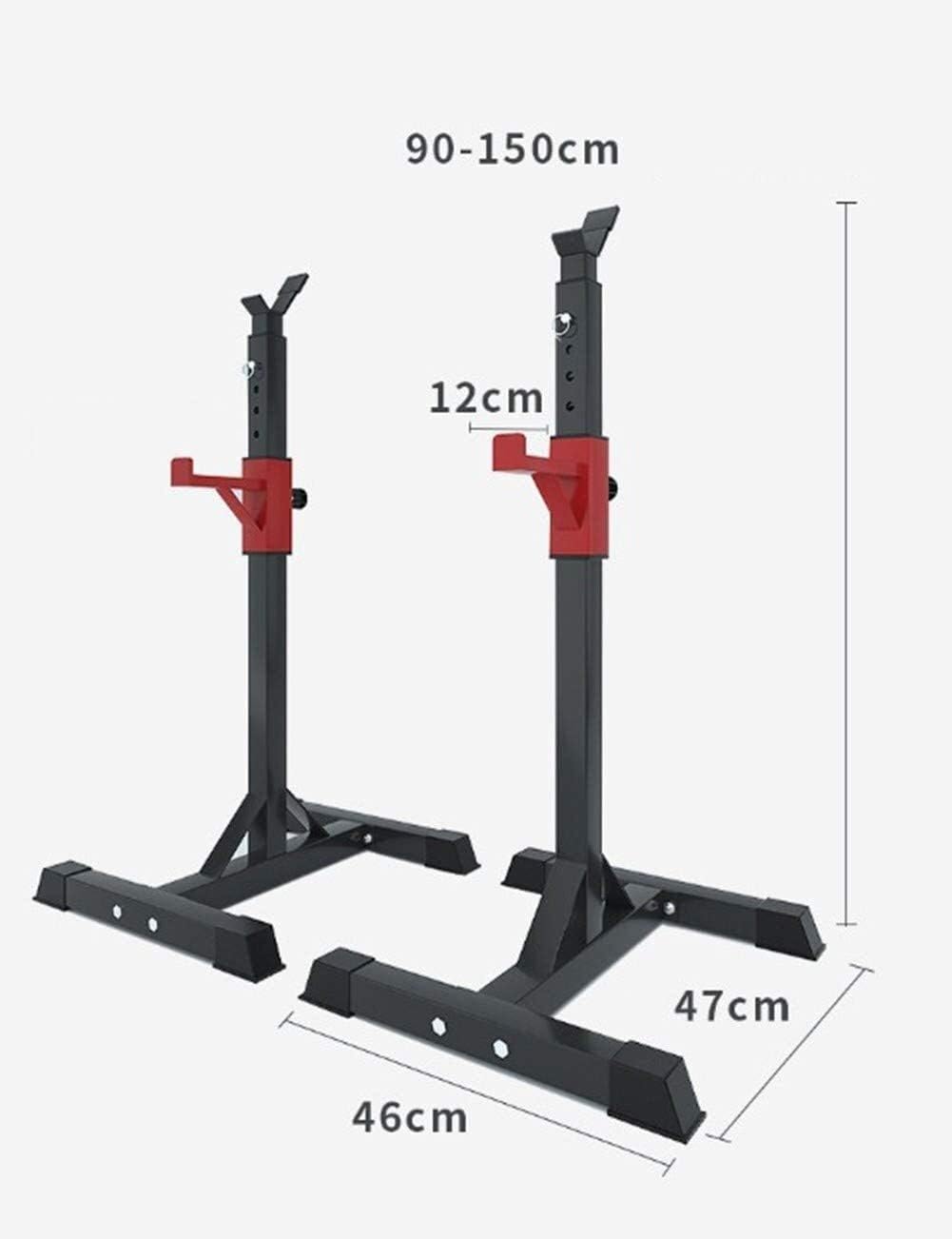 Adjustable Squat Rack Weight Lifting Bench Press Adjustable Squat Rack, Rack Barbell Stand, Pull Up Bar Squat Rack, Strength Training Fitness Barbell, Squat Stands Rack Barbell Free Press Bench F