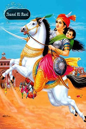 Xpression Decor UV Textured Decorative Jhansi Ki Rani Art Print Rolled Wall Poster (Multicolour, 12 Inch X 18 Inch)